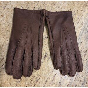 New! Men's Size L Sta-Soft Deerskin Gloves Brown Wool Blend Lined